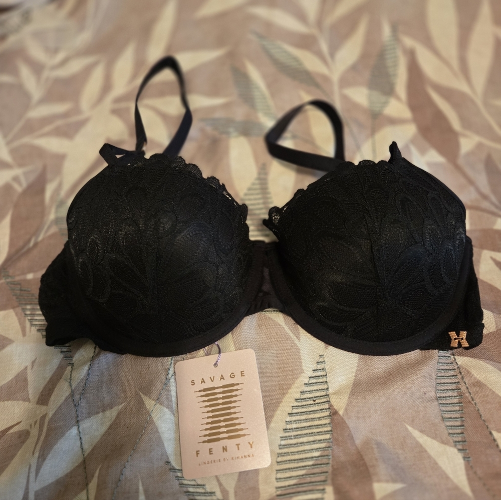 NWT Savage X Fenty Midnight Black Bra